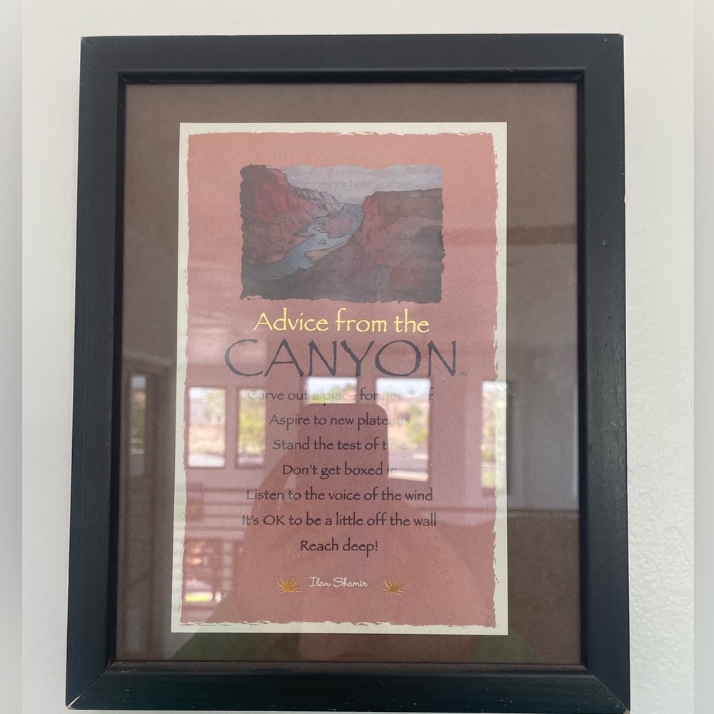 Cute decor - advice from the canyon - perfect for a hiker